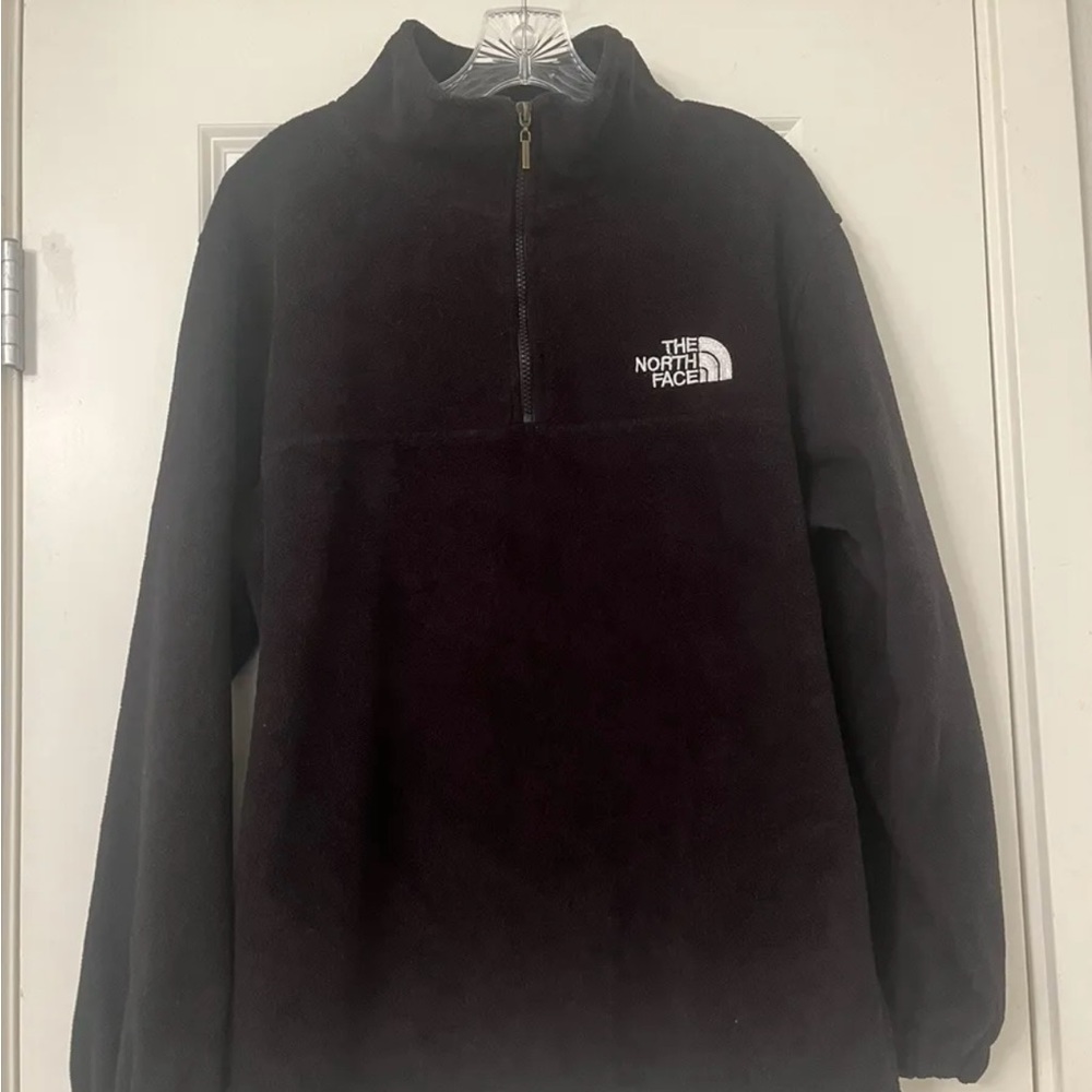 Women’S The North Face 1/4 Zip Fleece Pullover Black Size XL